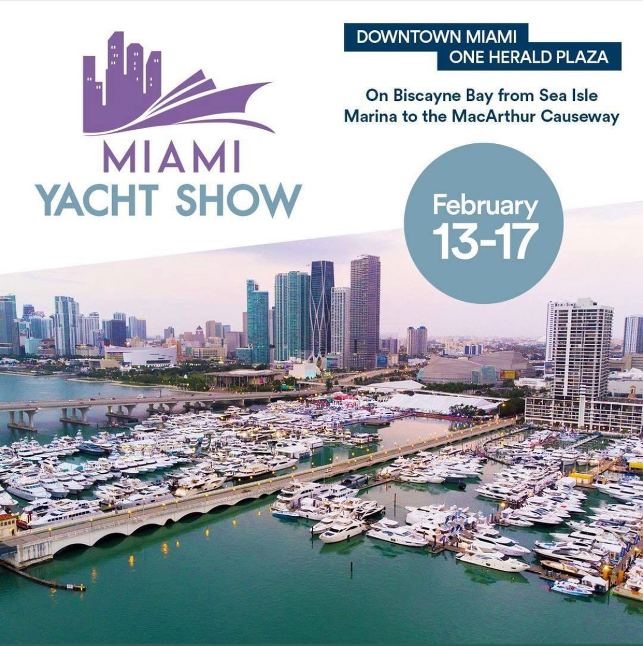 Miami Yacht Show - February 13-17 - Interglobal Yacht Sales